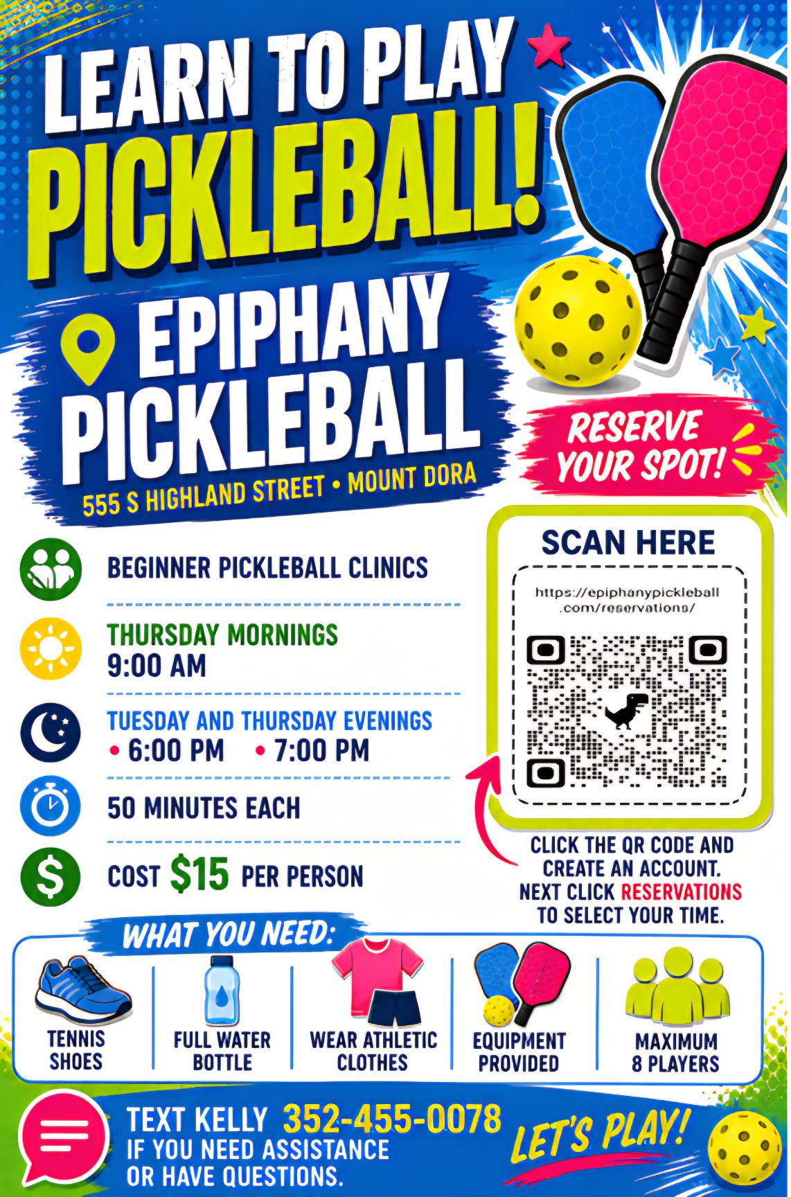 Epiphany Pickleball Beginner Clinics